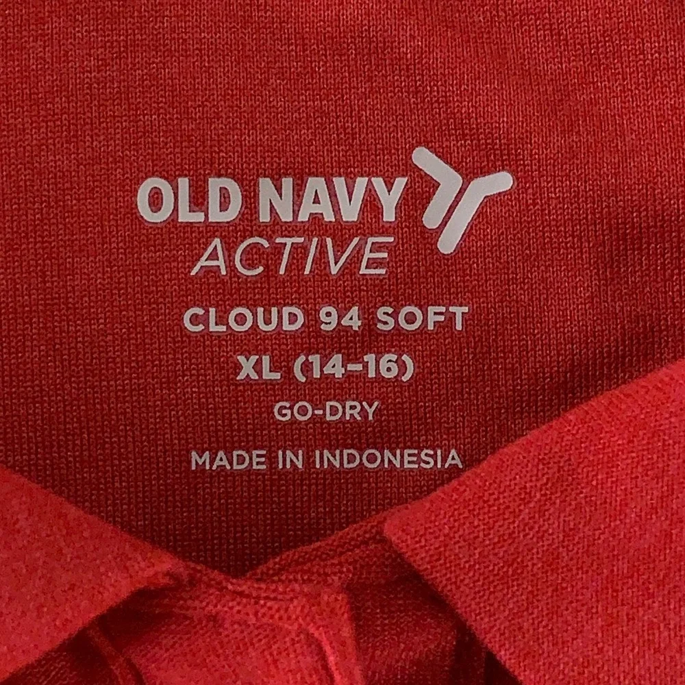 Old Navy Girls Size XL 14-16 Red Cloud 94 Soft School Uniform Polo Shirt NWT
